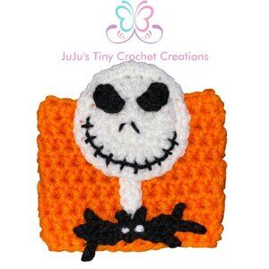 Halloween Orange Skeleton with Bat Tie Coffee Cup Cozy - Reusable & Sustainable
